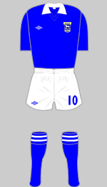 ipswich town 1975-77 warm weather kit